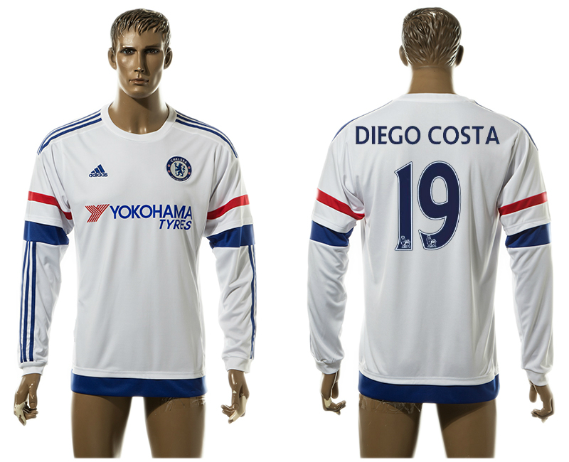 2015-16 Chelsea 19 DIEGO COSTA Away Long Sleeve Thailand Jersey