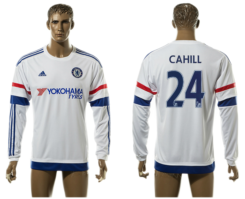2015-16 Chelsea 24 CAHILL Away Long Sleeve Thailand Jersey