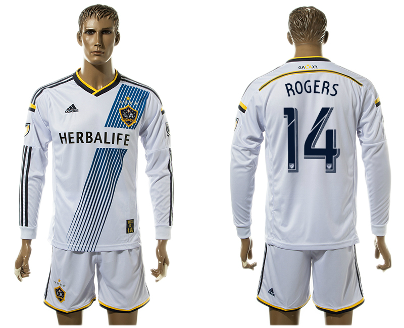 2015-16 Los Angeles Galaxy 14 ROGERS Home Long Sleeve Jersey