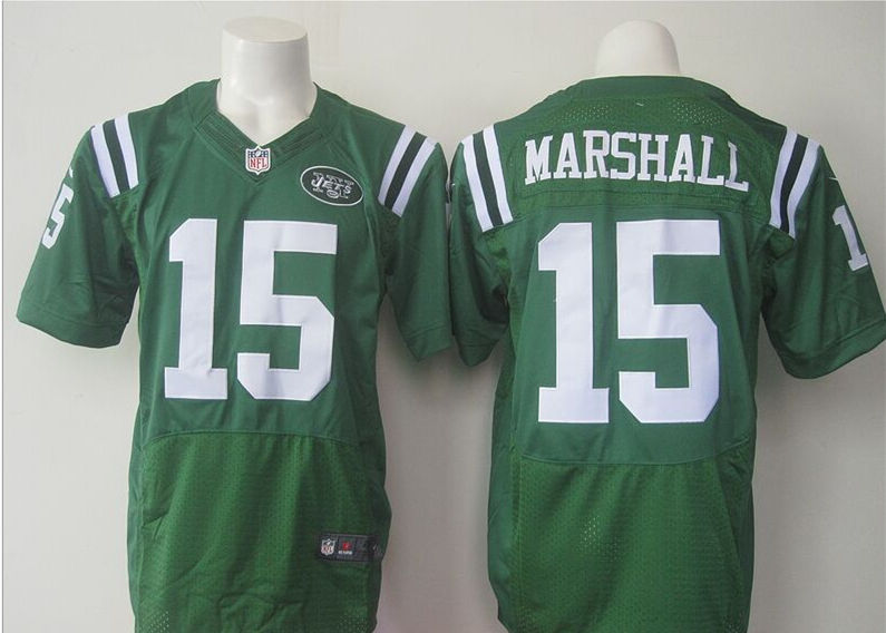 Nike Jets 15 Brandon Marshall Green Color Rush Elite Jersey