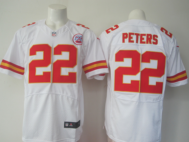 Nike Chiefs 22 Marcus Peters White Elite Jersey