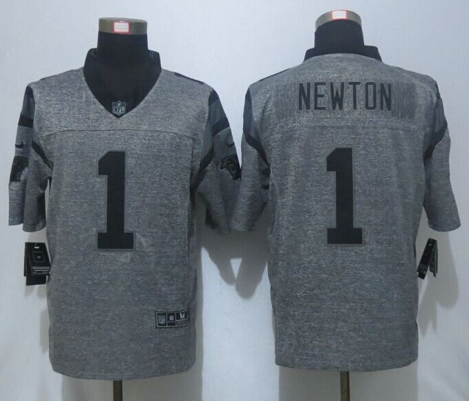 Nike Panthers 1 Cam Newton Grey Gridiron Grey Limited Jersey