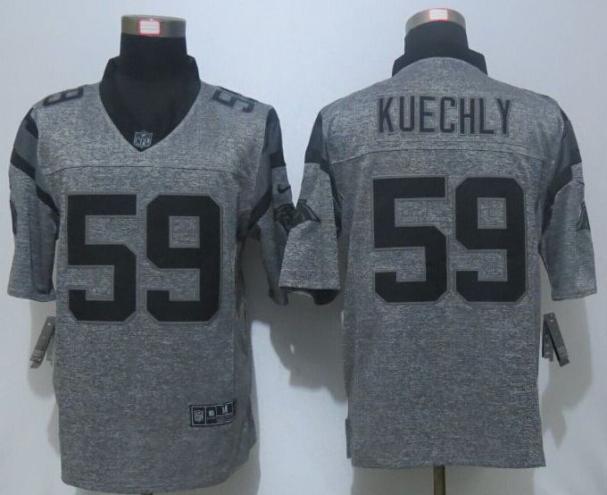 Nike Panthers 59 Luke Kuechly Grey Gridiron Grey Limited Jersey