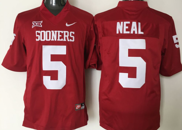 Oklahoma Sooners 5 Durron Neal Red College Jersey.png