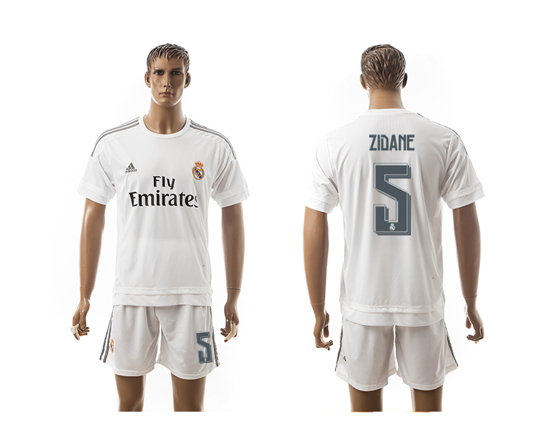 2015-16 Real Madrid 5 ZIDANE Home Long Sleeve Jersey