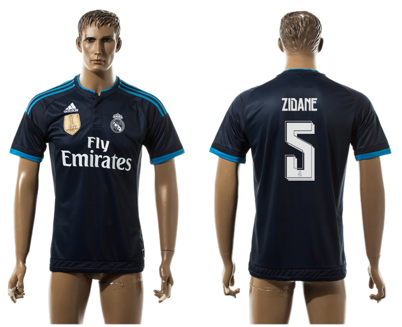 2015-16 Real Madrid 5 ZIDANE Third Away Thailand Jersey 2015-16 Real Madrid 5 ZIDANE Third Away Thailand Jersey