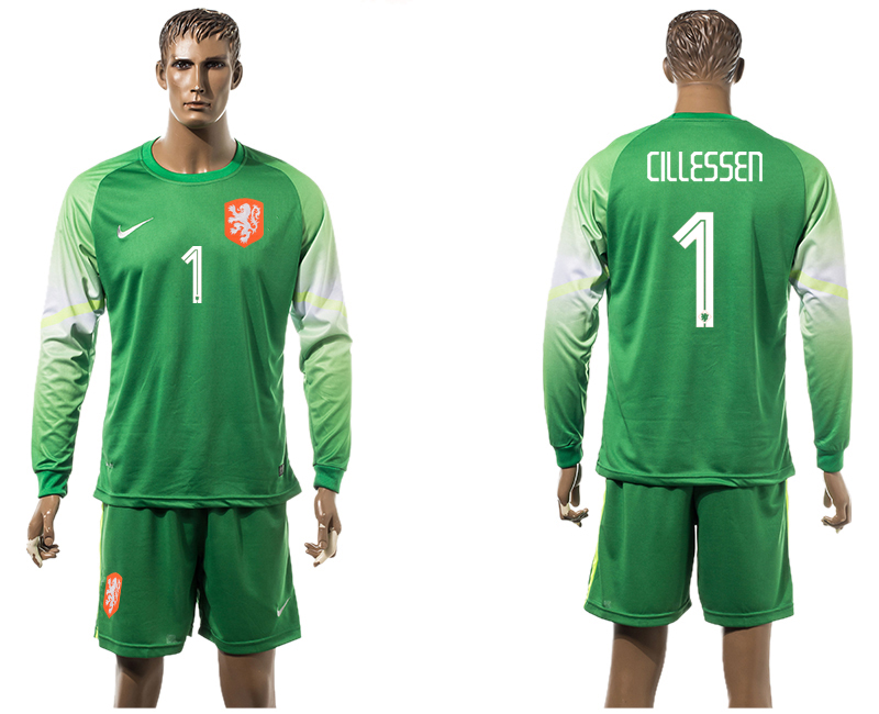 2016-17 Netherlands 1 CILLESSEN Goalkeeper Long Sleeve Jersey