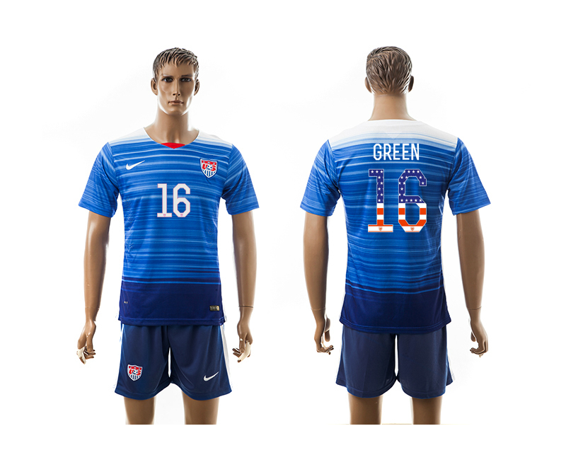 2016-17 USA 16 GREEN Independence Day Away Jersey