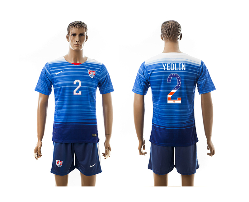 2016-17 USA 2 YEDLIN Independence Day Away Jersey