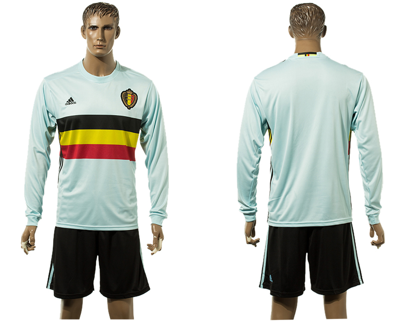 Belgium Away UEFA Euro 2016 Long Sleeve Jerseys