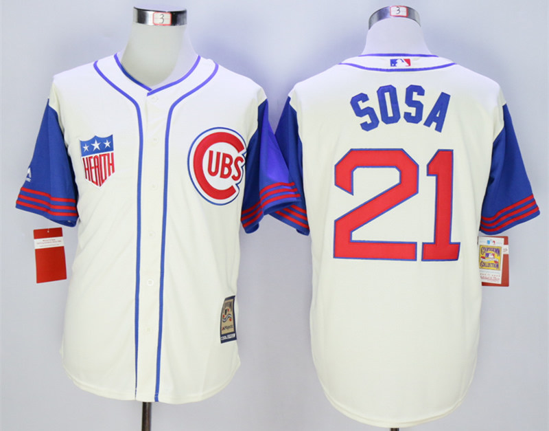 Cubs 21 Sammy Sosa Cream 1942 Turn Back The Clock Jersey