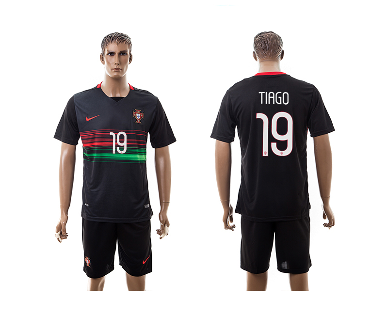 Portugal 19 TIAGO Away UEFA Euro 2016 Jersey