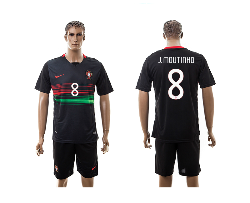 Portugal 8 J.MOUTINHO Away UEFA Euro 2016 Jersey