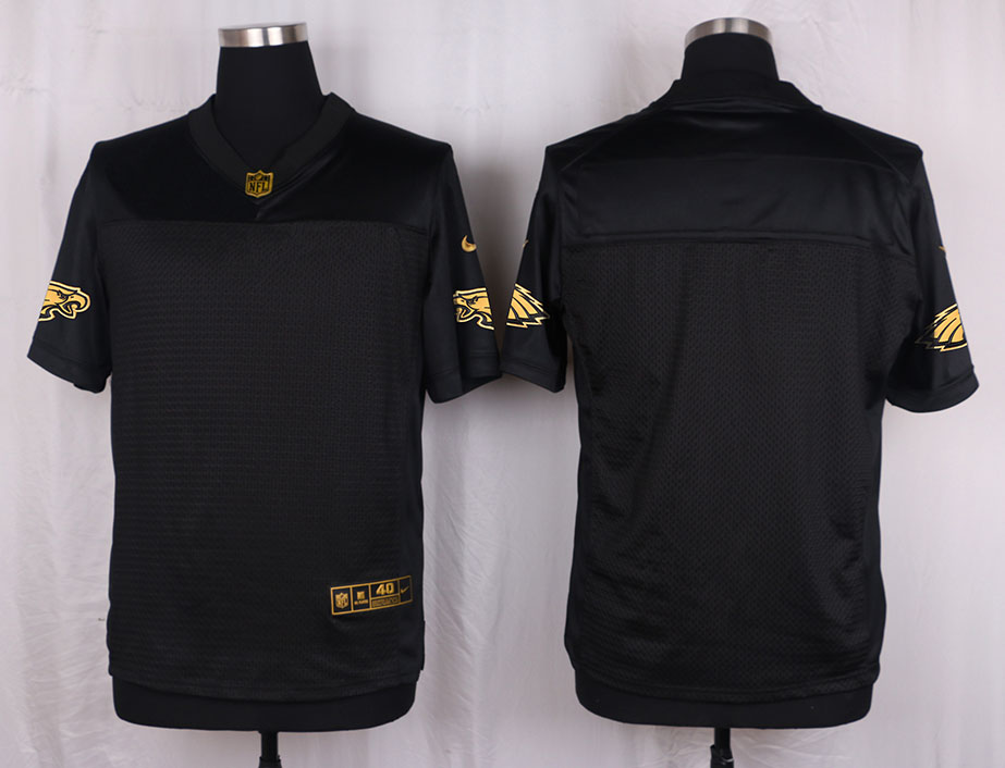 Nike Eagles Customized Pro Line Black Gold Collection Elite Jersey