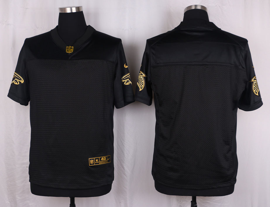Nike Falcons Customized Pro Line Black Gold Collection Elite Jersey