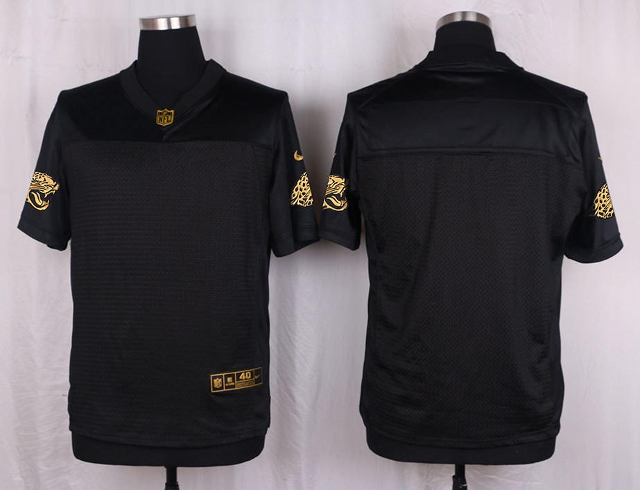 Nike Jaguars Customized Pro Line Black Gold Collection Elite Jersey