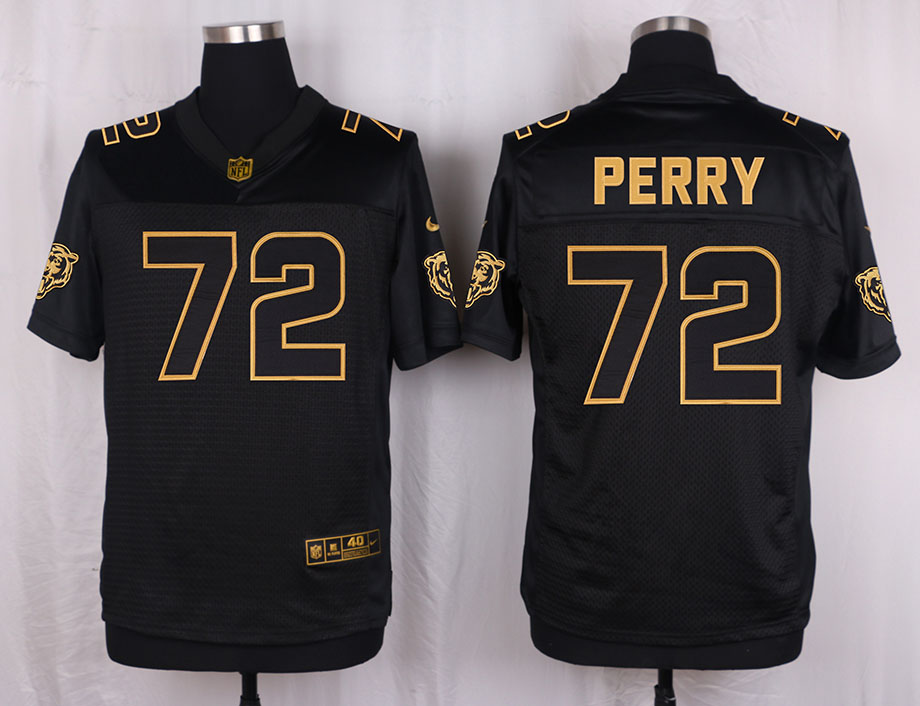 Nike Bears 72 William Perry Pro Line Black Gold Collection Elite Jersey