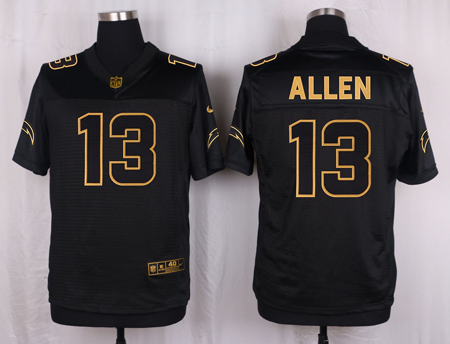 Nike Chargers 13 Keenan Allen Pro Line Black Gold Collection Elite Jersey