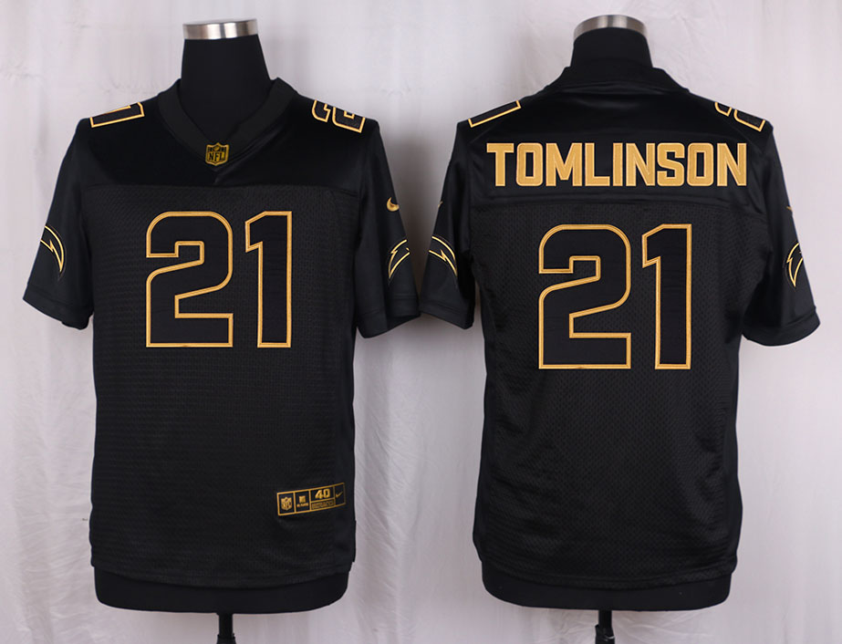 Nike Chargers 21 LaDainian Tomlinson Pro Line Black Gold Collection Elite Jersey
