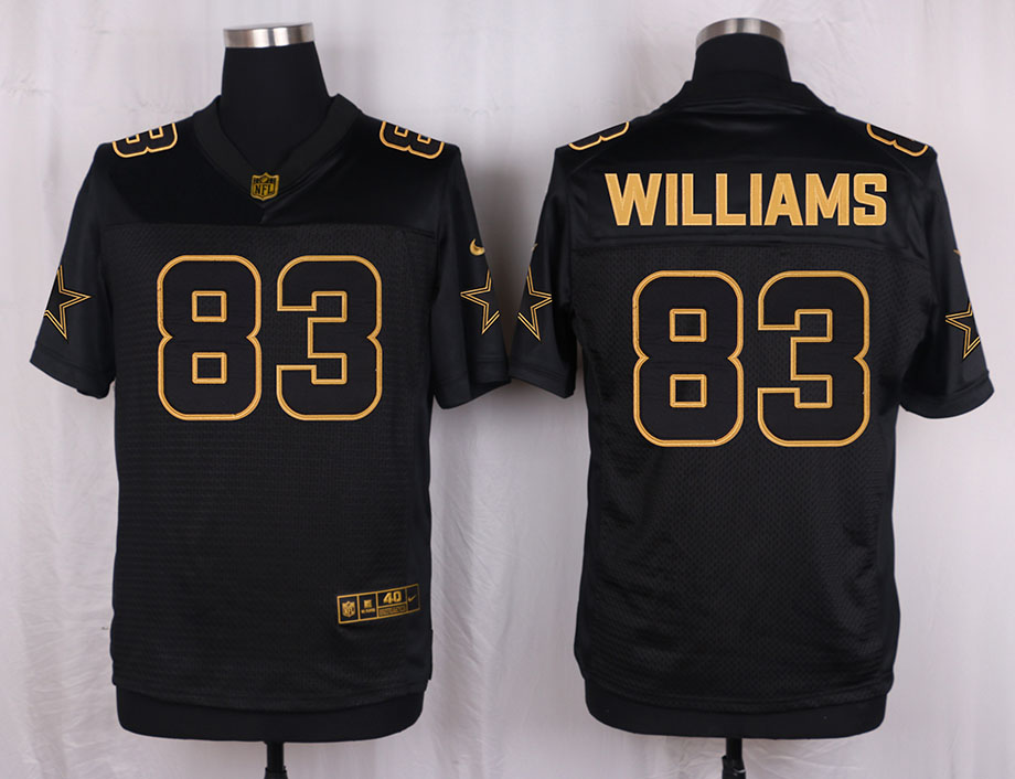 Nike Cowboys 83 Terrance Williams Pro Line Black Gold Collection Elite Jersey