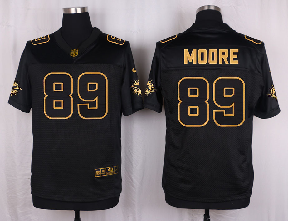 Nike Dolphins 89 Matt Moore Pro Line Black Gold Collection Elite Jersey