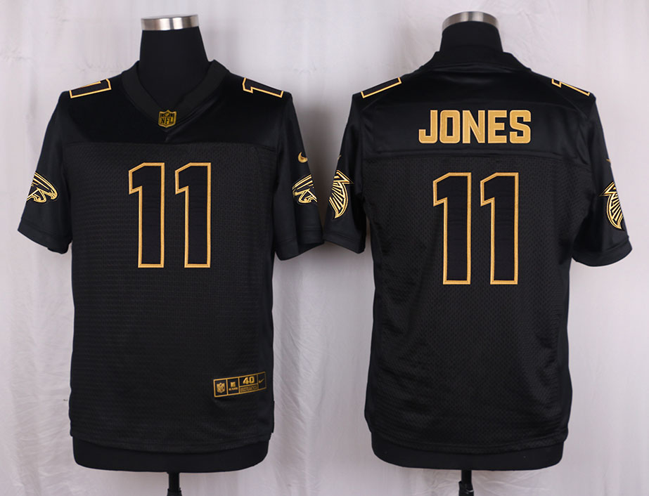 Nike Falcons 11 Julio Jones Pro Line Black Gold Collection Elite Jersey