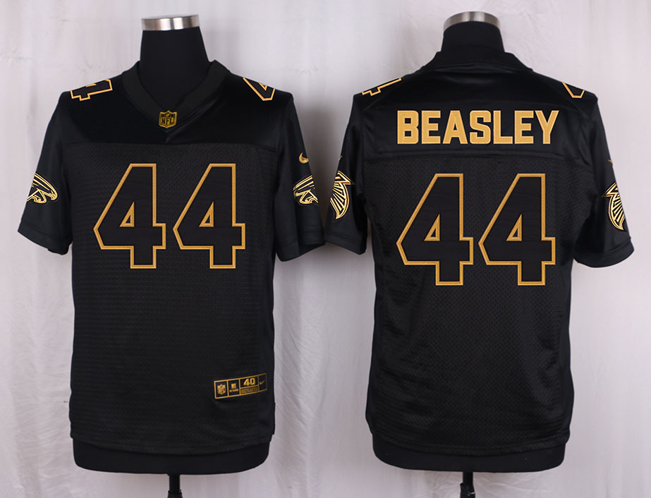 Nike Falcons 44 Vic Beasley Pro Line Black Gold Collection Elite Jersey