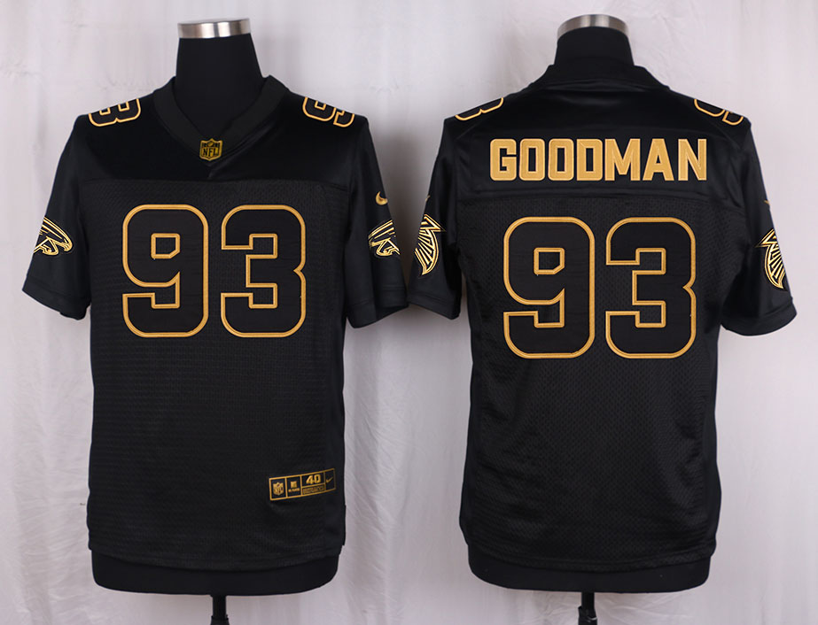 Nike Falcons 93 Malliciah Goodman Pro Line Black Gold Collection Elite Jersey