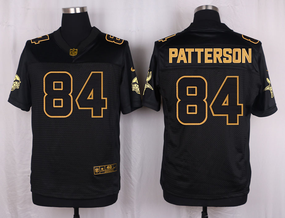 Nike Vikings 84 Cordarrelle Patterson Pro Line Black Gold Collection Elite Jersey