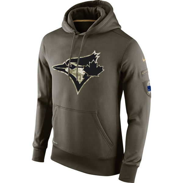 Blue Jays Olive Green Salute To Service Hoodie