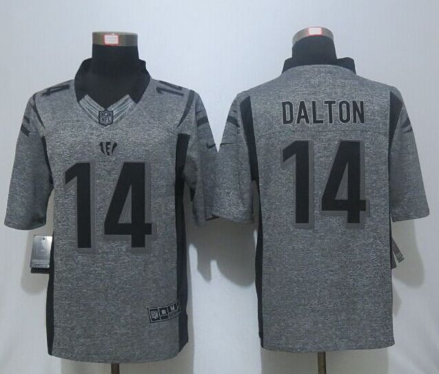 Nike Bengals 14 Anydy Dalton Grey Gridiron Grey Limited Jersey