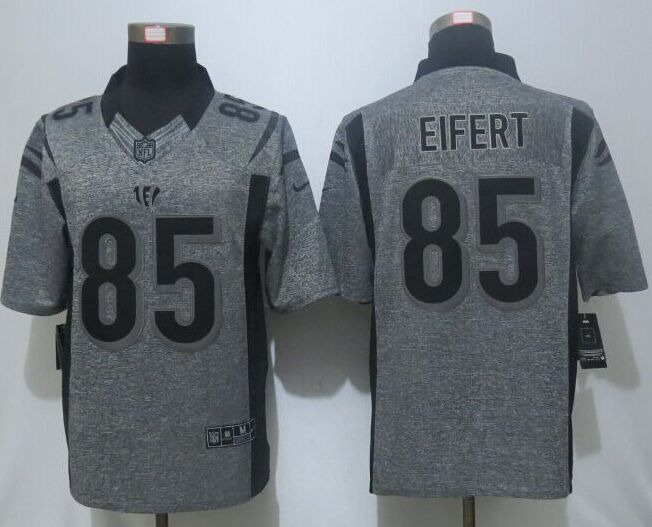 Nike Bengals 85 Tyler Eifert Grey Gridiron Grey Limited Jersey