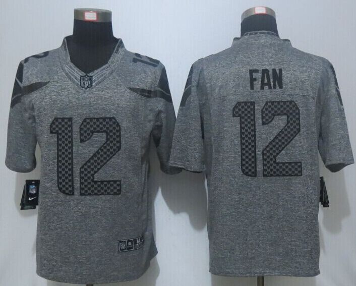 Nike Seahawks 12 Fan Grey Gridiron Grey Limited Jersey