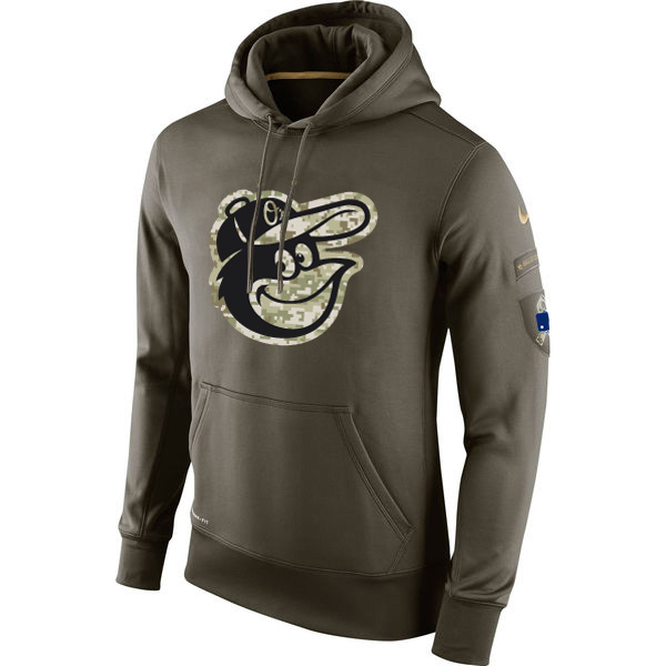 Orioles Olive Green Salute To Service Hoodie