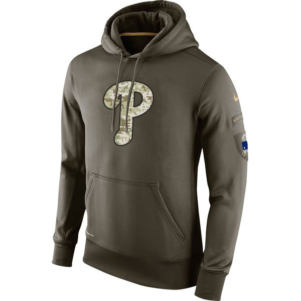 Phillies Olive Green Salute To Service Hoodie