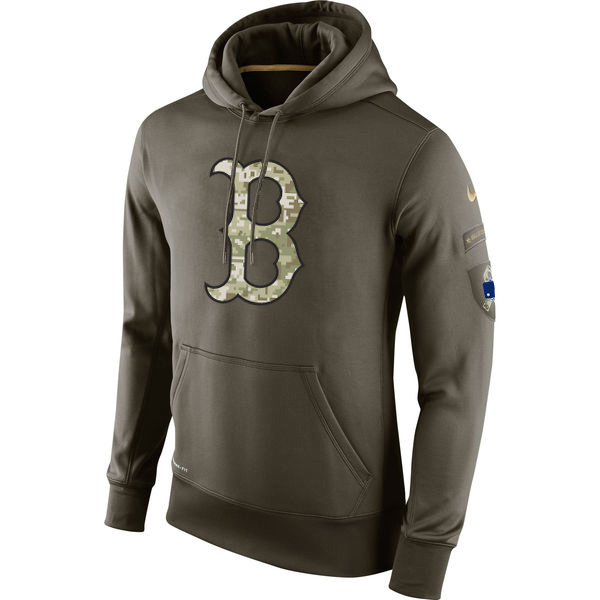Red Sox Olive Green Salute To Service Hoodie
