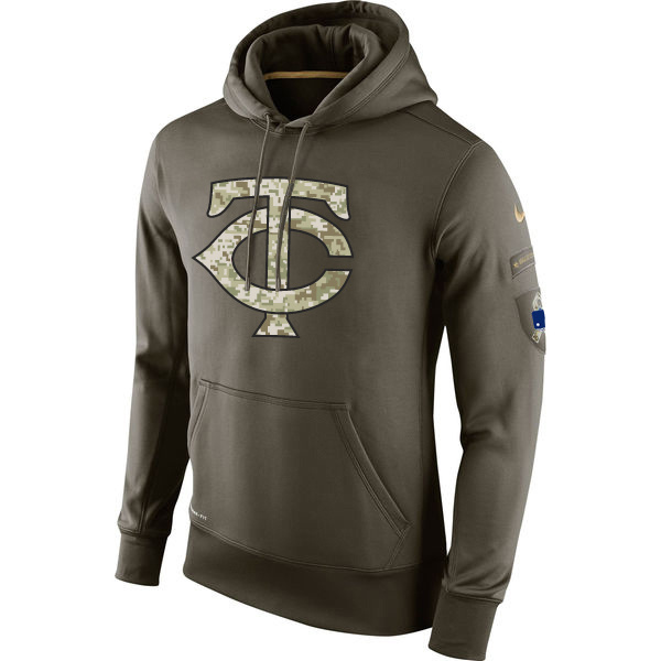 Twins Olive Green Salute To Service Hoodie