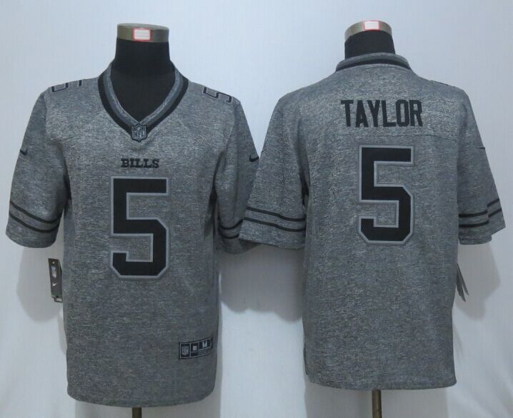 Nike Bills 5 Tyrod Taylor Grey Gridiron Grey Limited Jersey