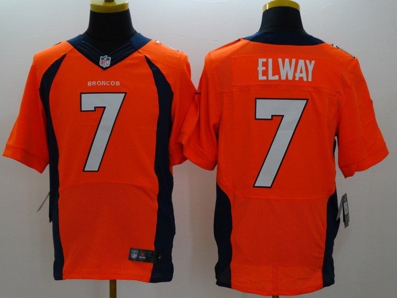 Nike Broncos 7 John Elway Orange Elite Jersey