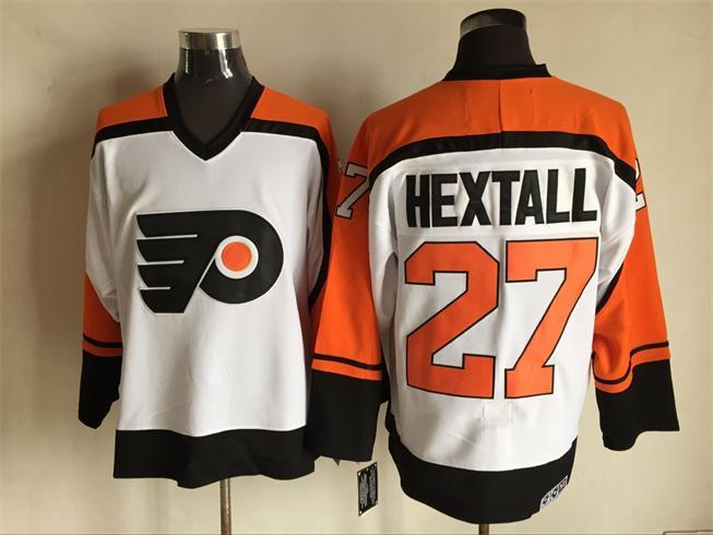 Flyers 27 Ron Hextall White CCM Jersey