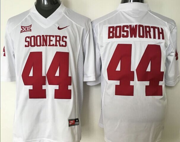 Oklahoma Sooners 44 Brian Bosworth White College Jersey