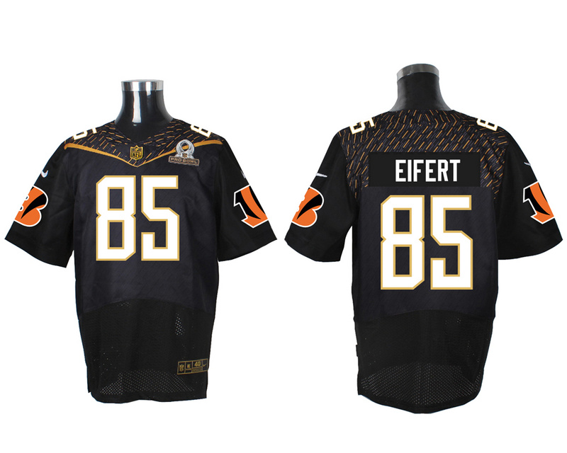 Nike Bengals 85 Tyler Eifert Black 2016 Pro Bowl Elite Jersey