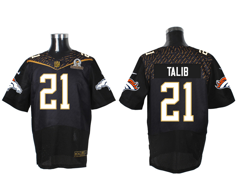 Nike Broncos 21 Aqib Talib Black 2016 Pro Bowl Elite Jersey