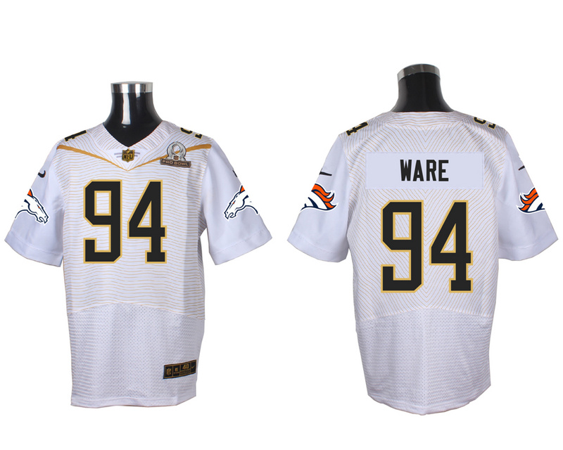 Nike Broncos 94 DeMarcus Ware White 2016 Pro Bowl Elite Jersey