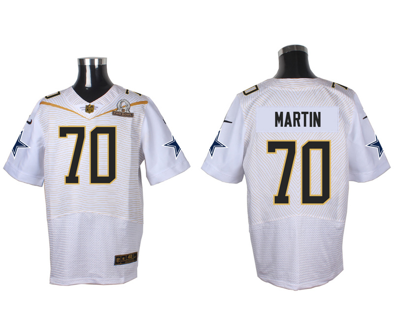 Nike Cowboys 70 Zack Martin White 2016 Pro Bowl Elite Jersey