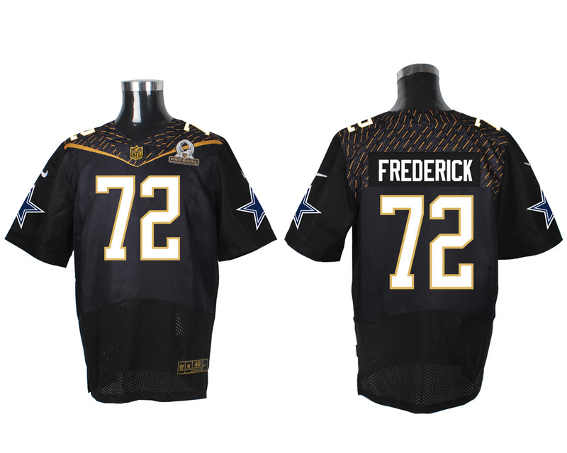 Nike Cowboys 72 Travis Frederick Black 2016 Pro Bowl Elite Jersey