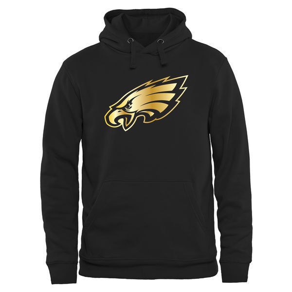 Nike Eagles Black Pro Line Gold Collection Pullover Hoodie