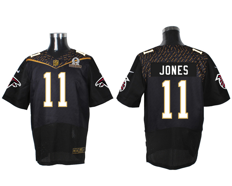 Nike Falcons 11 Julio Jones Black 2016 Pro Bowl Elite Jersey