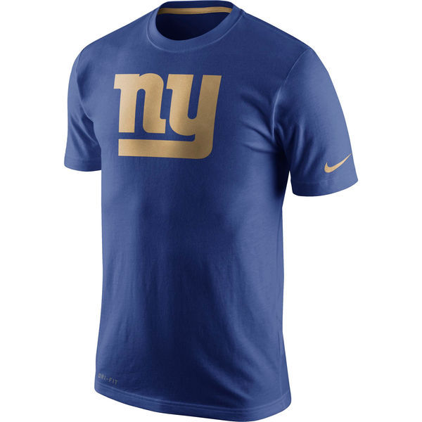 Nike Giants Blue Pro Line Gold Collection Men's T Shirt