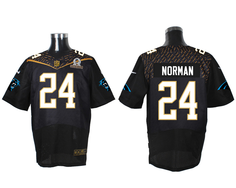 Nike Panthers 24 Josh Norman Black 2016 Pro Bowl Elite Jersey